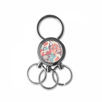 Bud cvjetni boju od nehrđajućeg čelika metalni lančani prsten za ključeve za ključeve ključeva za ključeve