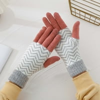 Giligiliso Clearence zimska ženska hladna i otporna na vjetar Plišane tople pletene rukavice za prste