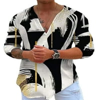 Avamo Men Bluza Butterfly Print Majica s dugim rukavima T majice Muške modne osnovne tee Holiday TOP V M