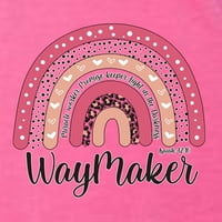Waymaker Rainbow Inspiration Christian Tri-Blend Racerback Tank top, vintage ružičasta, mala