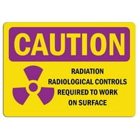 Prometni znakovi - Oprez Zdravci za zračenje - Radilacija Zagađivanje radiološkog sa simbolom aluminijumski