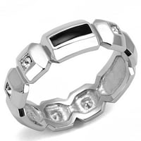 Luxe nakit dizajnira muški prsten od nehrđajućeg čelika sa čistim kristalima gornjeg razreda - veličine