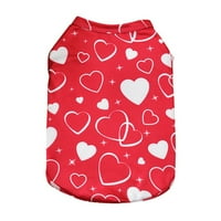 Pamuk Love Heart Paspe košulje za male pse Chihuahua Puppy Spremnik spremnika, Rose Red, XL