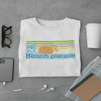 Plaža Molimo Vas da hladne valove umjetnička majica majica -image by shutterstock, muški 4x-veliki