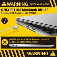 Ibenzer Kompatibilan je s Macbook-om A2681, tvrda kućište s poklopcem na tastaturi sa poklopcem i ekranom za novi MAC Air 13. U okviru Touch ID, Clear, W-mat13-KK-CL + 2