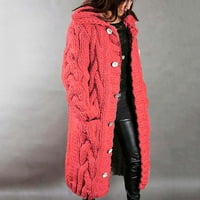 Levmjia Clearence ženski kaput jesen zimski ženski kapuljač kardigan velike veličine džep džep s jednim