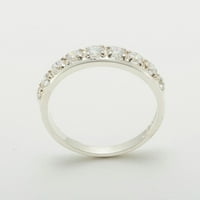 Britanci napravio 9k bijelo zlatni kubični cirkoniji ženski vječni prsten - Opcije veličine - veličina