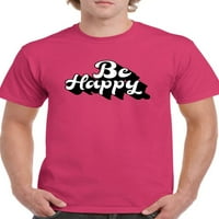 Budite sretni slogan majica muškarci -Image by shutterstock, muški 5x-veliki