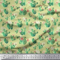 Soimoi Satin svilena tkanina cvjetna i kaktusa Dekor dekor od tiskanog dvorišta široko