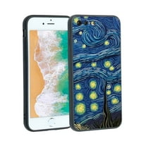 Starry-noćni futrola za iPhone plus za žene Muška Pokloni, Mekani silikonski stil Otporan na udarce