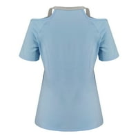 Homodles V izrez Ženske majice - Odštampane na prodaju Grafički vrhovi svijetlo plava Veličina XL