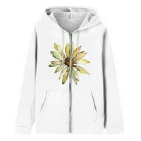 GDFUN Ženska modna kapuljača sa dugim rukavima - Zip up Hoodie Zip up dukseve za žene