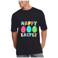 Sretan uskršnji majica za žene zeko grafičke majice casual uskršnja jaja ispisana bluza za bluzu za vrat posade