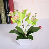 Deyuer lažni falaenopsis cvijet bonsai lifelike jedinstveni prijenosni pravi dodir cvijet za zabavu, bijeli
