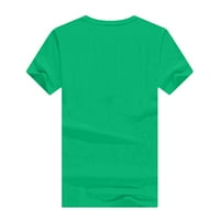 Zodggu Trendy St. Patrick's Dnevne košulje za žene Modne dame Udobni bluze Labavi casual kratkih rukava