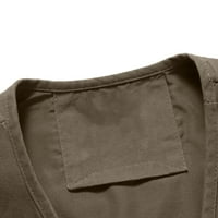 Ikevan muški jaknu za slobodno vrijeme za slobodno vrijeme Lagani prsluk sa zip mnogim džepovima Žuta 16