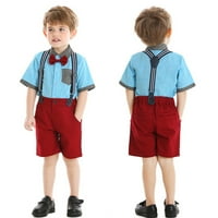 Baby Boy odjeća Toddler Boy's kratki rukav majica TOPS Suspeders Hratke Dječji gospodin Outfits Fashion