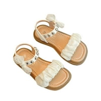 Ketyyh-Chn Kids Sandale Djevojke Sandale slatke otvorene prozračne ljetne cipele Bež, 31