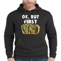 Muški u redu, ali prvi tacos f crni pulover duksev 5x-veliki