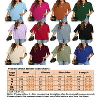 Uhndy Women Ljeto Ležerne prilike Košulje V izrez Bluza Ležerne sa šifonske bluze Oslobađajuća tunika