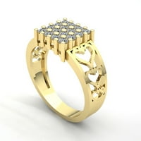 Pravi 3CTW okrugli rez Dijamantni muški ženski angažman prsten Čvrsta 14k ruža, bijela ili žuta zlato GH I1