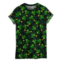 Zodggu Save Big St. Patrick's Day Graphic Lucky Clover T majice za žene Ljetni trendy pokloni za žene