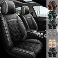 Auto sedišta za Volkswagen sjedala, PU kožnog kožnog jastuka, prednji stražnji zadnji set za GTI Jetta Passat Golf Alltrack Sportwagen cc crna + siva
