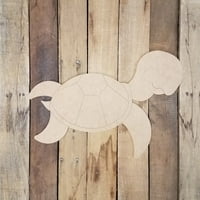 16 Plivanje slatkog izreza za morsku kornjaču, nedovršena zidna dekor boja po retku, graditi-križ
