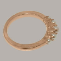 British napravio 10k Rose Goldwomens prsten od prstena od prstena - veličine opcije - veličine 7,5