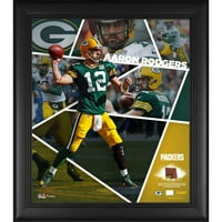 Aaron Rodgers Green Bay Packers urameo je 15 17 kolaž na udarnim igračem s a nogometnim fudbalom igre