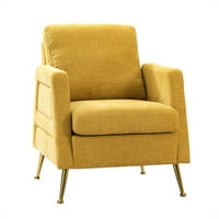 Jednostruka kauč stolica, tapacirana kasjedačka stolica sa zlatnim metalnim nogama, Comfy Fonchair Club