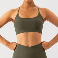 Entyinea Sports BRA Womens nisko udarna aktivnost spavanje Bras Green XL