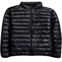 Avamo muški casual vodootporna jakna otporna na dugih rukava Poslovna odjeća za muškarce Muške pakirane zimske jakne crne l