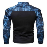 Aueooeo Vanjski fitness maskirsko joggingr muške vojno-rukavske maskirne maskirne casual paduletni sadrže duks na vrhu bluze za klirens vruće prodaje