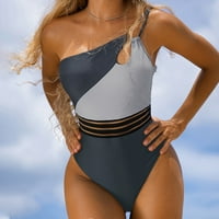 Ženska jedno-ramena seksi bez boju jednodijelni bikini jednodijelni kupaći kostimi bez čelika