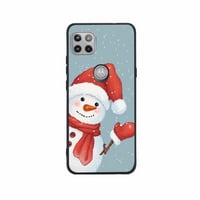 Snowman-Kawaii-božićne telefonske torbe za moto jedan 5g as za žene muškarci pokloni, mekani silikonski stil otporan na udarce - snjegović-kawaii-božićna futrola za moto jedan 5g ace