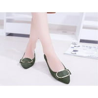Gomelly Women Flat cipele kopče obuće cipele šiljasti nožni prsti, ležerne natike za vjenčane pješačke pumpe vojska zelena 8