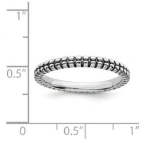 Čvrsti sterling srebrne bojev vintage antikvugne prsten vječnosti veličine 8