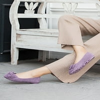 Lady Balets Elegant Bow Decor Flats Comfy klizanje na haljini cipele cipele