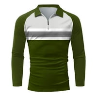 Muška košulja Golf majica Retro Color Contrast na otvorenom ulicom dugih rukava Dugme-Down Odjeća za ispis Odjeća modni dizajner ležer