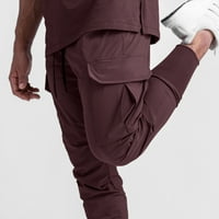 Muški pantalone za svemirske pantalone za spajanje u Jogger-u fitness labavi trkački trening pantalone