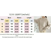 NJSHNMN Womens Turtleneck Prevelizirani džemperi Crewneck Dugi rukav kabel pletene pulover Dukseri vrhovi,