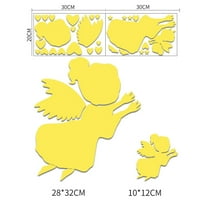 Xinqinghao 3D naljepnice za ukrašavanje zrcala od zračnih ukrasa uklonjive ljubavne naljepnice anđela