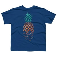 Geometrijski trouglovi ananasa Boys Royal Blue Graphic Tee - Dizajn ljudi L