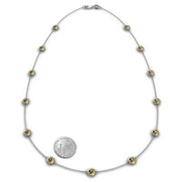 Stanica Citrine na kablovskoj ogrlici 1. Carat Tw u 14k bijelo zlato u dužini