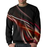GUZOM dukserica za muškarce - dugih rukava posada grafički grafički pulover casual pada na vrhu crne