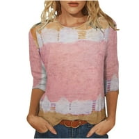 Odjeća ponude za slobodno vrijeme rukav za žene za žene Ljeto kravata Dye Pulover Bluza Leisure Izlaska na pulover Majice sive