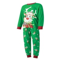Porodica veka Usklađivanje božićne pidžame set dugih rukava Božićni ekran tisak Tors pantalone odijelo