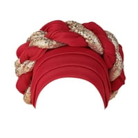 FVWitlyh Crni kašika šešir Modni ženski pleteni pletenica Hat ruffle rak zamotavanje kape za spavanje