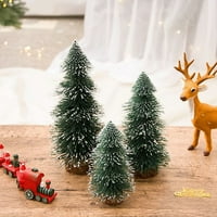Mini Sisal božićna stabla ukras snijeg mraz malih borova stablo xmas dekor